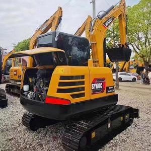 Excavatrices sur chenilles SANY 60C d'occasion certifiées CE avec godet, mini-excavatrice d'occasion de 6 tonnes, matériel de Chine - Product Image 1