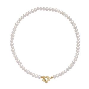 Collier à boucle OT tendance pour femmes, élégant et luxueux, chaîne de clavicule, perles d'eau douce naturelles, colliers de perles - Product Image 5