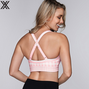 vêtements de sport yoga soutien-gorge de sport à dos croisé D'impression d'oem rassemble soutien-gorge de fitness confortable - Product Image 5
