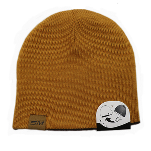 Bonnet <span class=keywords><strong>d</strong></span>'hiver en tricot jacquard gaufré en laine acrylique mélangée à deux côtés réversible de marque privée avec tuque crâne avec étiquette volante personnalisée - Product Image 6