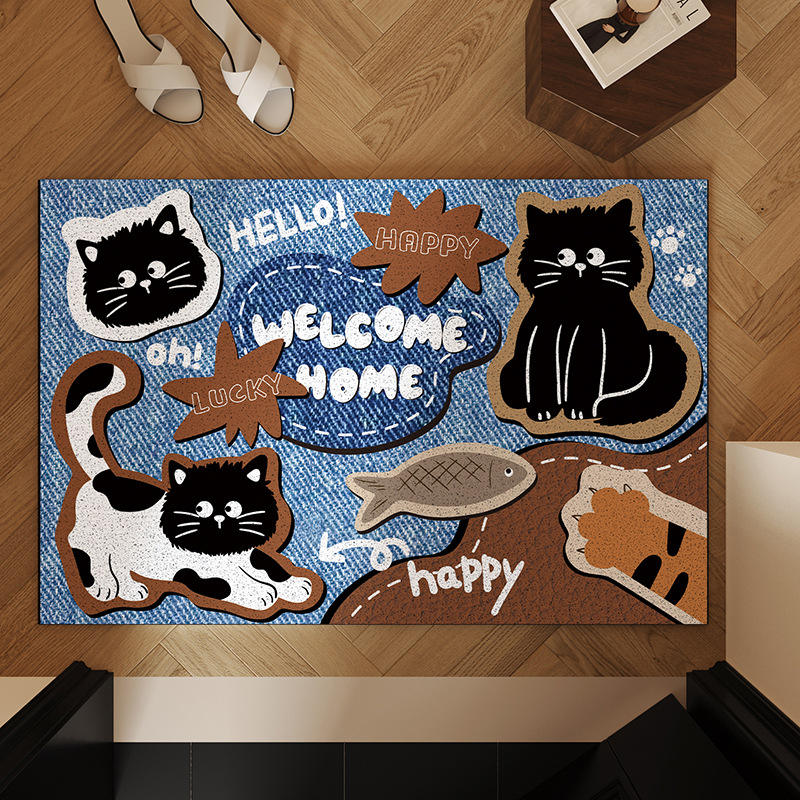 Design rectangulaire Cowboy Cat [Résistant à l'usure et aux salissures]