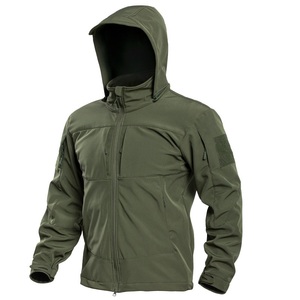 Giacca Tattica Softshell da <span class=keywords><strong>Uomo</strong></span>, Invernale, Foderata in <span class=keywords><strong>Pile</strong></span>, Antivento, per Sport all'Aperto, <span class=keywords><strong>con</strong></span> <span class=keywords><strong>Cappuccio</strong></span> Staccabile, Giacca di Sicurezza - Product Image 6