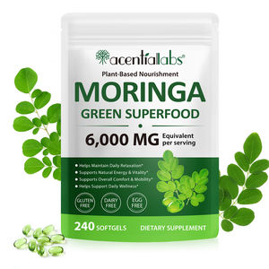 Acentiallabs Supplément à l'extrait de <span class=keywords><strong>Moringa</strong></span> Soutien à la digestion <span class=keywords><strong>Moringa</strong></span> Green Superfood Softgel Capsules pour l'énergie et le bien-être général - Product Image 1