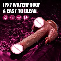 Fernbedienung Spielzeug für Erwachsene für Frauen Weiche 9-Vibration 3-Schub 9-Lecken Realistischer Anal dildo mit Saugnapf Penis Dildo