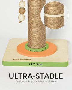 <span class=keywords><strong>Tiragraffi</strong></span> per gatti, dotato di una spessa Base in legno massiccio Super grande, resistente e stabile torre di graffi per gatti - Product Image 6