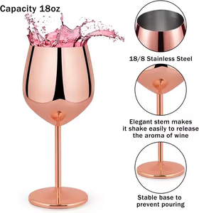 In magazzino 18 oz stelo In acciaio inox Tumbler vino di lusso In metallo calice per anniversario infrangibile Set Champagne flauti personalizzati - Product Image 5