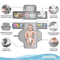 Mode grande capacité bébé plié multi-poches mère bébé marche en plein air sac de maternité maman couche couche matelas à langer