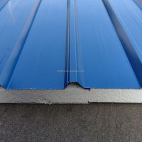 Feuerfester Eps Sandwich Schall dichter isolierter Stahl 50mm Ral 9002 Eps Sandwich Panel Konstruktion Eps Styropor Blech wand