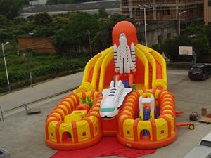 QIQU - Parque de Atracciones Inflable Gigante Comercial, Tobogán Espacial de PVC de 65 pies y 0,55 mm para <span class=keywords><strong>Carnaval</strong></span>, con Certificación CE - Product Image 2