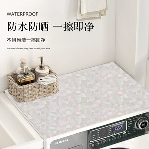 Nappe de jardin Yiqin en PVC, motif quadrillé, plantes et fleurs, style moderne minimaliste, imperméable, anti-poussière, protection de comptoir - Product Image 3