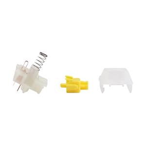 Interrupteur <span class=keywords><strong>Gateron</strong></span> jaune laiteux, pré-lubrifié, 5 broches, interrupteur linéaire silencieux pour tous les claviers de jeu mécaniques de type MX. - Product Image 2