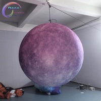 Vente en gros d'usine : Grande sphère lunaire gonflable illuminée pour exposition commerciale nocturne et décoration de parcs de loisirs