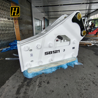 Marteau hydraulique latéral SB121 pour carrière minière, pour excavatrices de 28-35 tonnes SY285H PC300, burin de 155 mm, faible bruit