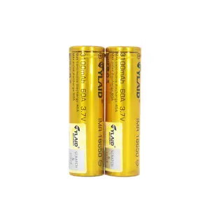 China Manufacturer Cylaid Flat Top Rechargeable High Discharge 60A 3100mah 18650 Battery with Case