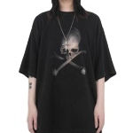 Camisetas de algodón 100% Premium de Anime sueltas desgastadas Vintage, ropa tejida transpirable con decoración de logotipo, triangulación de envíos - Product Image 3