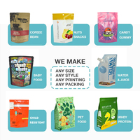 Sachet anti-odeur pochette debout zip-lock emballage comestible gommeux imprimé personnalisé 3.5 sacs en mylar