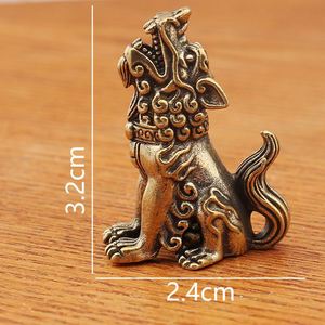 Figurines traditionnelles en laiton Dragon Neuf Fils, sculpture mythologique chinoise artistique peinte en 3D, pour décoration de bureau et objet décoratif de théière - Product Image 1