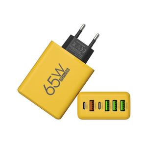 65W Multi-Port Fast Charging Head 2PD+4U Travel Charging <b>Adapter</b> 4 <b>USB</b> Ports 5V/3A Dual Type-<b>C</b> PD Charger for Apple Cell Phones - Product Image 5