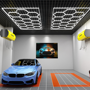 Hexagon <span class=keywords><strong>LED</strong></span> <span class=keywords><strong>Garage</strong></span> lumière couleur blanche AC Power bricolage éclairage en nid d'abeille raccordable pour atelier voiture détaillant boutique émise - Product Image 6