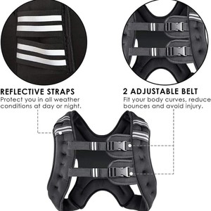 Gilet Tattico Regolabile e Staccabile per Corsa, Allenamento Sportivo e Fitness con Pesi - Product Image 4