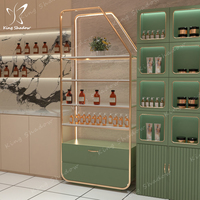 Vitrine cosmétique Salon de beauté Vitrine pour ongles Porte en verre Produits de soins de la peau Étagères Étagères multicouches