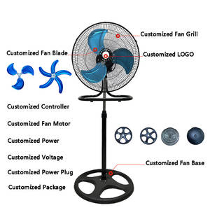 Ventilador Personalizado 3 en 1 de 18 Pulgadas para Piso, <span class=keywords><strong>Escritorio</strong></span> y Pared con Control <span class=keywords><strong>Remoto</strong></span> de Alta Velocidad 70W-100W 3 Modos para Uso en Exteriores - Product Image 5