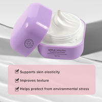 Crème Visage Anti-Âge au Miel de Lavande Marque Blanche, Hydratante, Liftante, Raffermissante et Repulpante, à la Pomme et aux Peptides