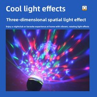 Projecteurs de Scène Rotatifs Multicolores Transfrontaliers, Lumières Magiques Rotatives, Ampoules Stroboscopiques d'Ambiance KTV, Multicolore IP65 pour Bar