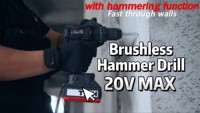 TEH 20V Brushless Percussion Combi Perceuse Marteau Kit High Impact pour Bois Maçonnerie Métal Béton 13mm pour DIY