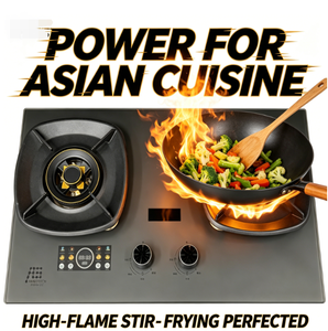 Cuisinière à gaz 2 brûleurs durable et économe en énergie avec panneau anti-graisse nano, brûleur entièrement en cuivre, minuterie et protection anti-extinction de flamme – Table de cuisson économique - Product Image 5