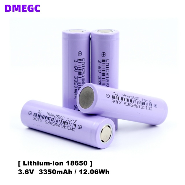 DMEGC 18650 3.7v 3350mah Cylindrical Lithium Ion Battery 3350mAh Big Capacity High Rechargeable Battery for Electric Bicycle