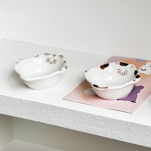 Platos para Condimentos de la Serie Creative Cat, Platos de Cerámica para el Hogar, Platos para Salsas para Hot Pot, Platos para Salsa de Soya y Vinagre, Bonitos - Product Image 4