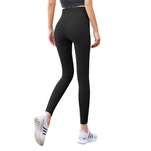 <span class=keywords><strong>Leggings</strong></span> da Yoga a vita alta per il Fitness sportivo pantaloni pieghevoli bianchi Sexy da ragazza per la corsa che sollevano <span class=keywords><strong>Leggings</strong></span> elastici sottili a vita alta - Product Image 1