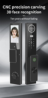 Interphone vidéo WiFi intelligent avec reconnaissance faciale 3D, carte mémoire, USB 5V, noir, application Tuya Smart, 400*72*45mm pour porte en bois