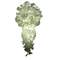 Nouvelle Arrivée Lustre en Verre Blanc Style Chihuly Art Murano Hauteur Réglable Décoration Suspendue pour Plafond Haut Verre Soufflé à la Main Coloré