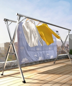 Load Capacity <strong>Clothing</strong> Garment Racks <strong>Heavy</strong> <strong>Duty</strong> Double <strong>Rails</strong> Adjustable Collapsible Clothes Rack - Product Image 5