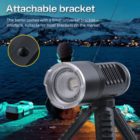 Lampe torche Boruit 30W, lampe de secours, longue portée, zoom, rechargeable, avec batterie externe
