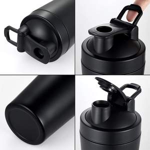 2025 डिशवॉशर सुरक्षित जिम खेल स्टेनलेस स्टील प्रोटीन शेकर बोतल धातु कस्टम थोक प्रोटीन शेकर - Product Image 2