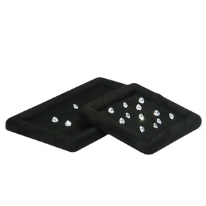 Vassoio <span class=keywords><strong>di</strong></span> visualizzazione <span class=keywords><strong>di</strong></span> gioielli in velluto impilabile con Logo personalizzato per mostrare anelli e collane nei <span class=keywords><strong>negozi</strong></span> <span class=keywords><strong>di</strong></span> gioielli - Product Image 6