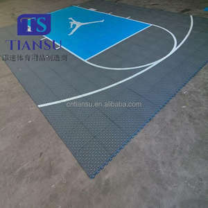 Carreaux de sol modulaires en plastique pour extérieur, équipement pour terrains de basketball, volleyball, pickleball - Product Image 4