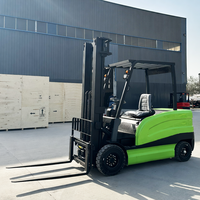 Chariot élévateur électrique 3 tonnes, mât à deux étages, certifié CE, hauteur de levage 3-7m, batterie lithium à charge rapide en 2 heures, garantie 12 mois