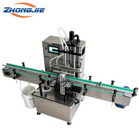 Remplisseuse de liquides entièrement automatique Zhongjie à double tête avec servomoteur, haute précision, pour bouteilles en verre, plastique, métal, spiritueux et sauce soja