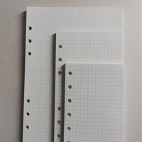 Planificateur quotidien pour étudiants B6, 12 designs, recharge à 6 anneaux, bloc-notes ivoire, carnet A7 ligné et quadrillé, pages de rechange pour bloc-notes spirale 100 g/m²
