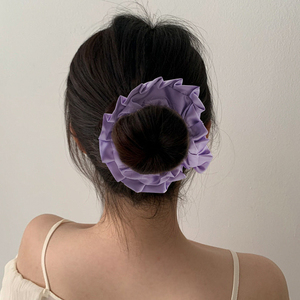 Style japonais et coréen sur taille plissée grand côlon chouchous Satin Ballet cheveux corde accessoires <span class=keywords><strong>Scrunch</strong></span> - Product Image 6