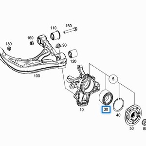 Rodamientos de Rueda Trasera 1669810006 para Mercedes-Benz Clase <span class=keywords><strong>M</strong></span> SUV ML/GLE 250 CDI/<span class=keywords><strong>D</strong></span> 4MATIC, Parachoques de Automóvil - Product Image 4