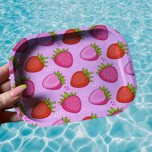 Vassoio in Metallo Economico Pronto per la Spedizione 18*14cm Design Originale Colore e Logo Personalizzabili Accessori per Fumatori Portatili - Product Image 3