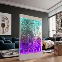 Décoration intérieure, mur à bulles d'eau LED, panneau de fontaine à eau, utilisé comme écran et séparateur de pièce