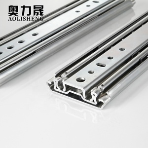 76mm cajón corredores 3 veces la extensión telescópica de rodamiento de bolas de la industria de servicio pesado cajón carril de deslizamiento - Product Image 3