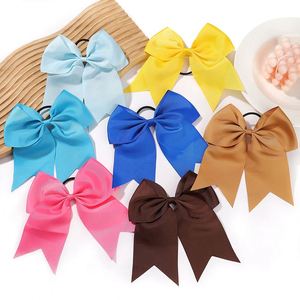 ที่มัดผมแบบยืดได้สีพื้นขนาดใหญ่พร้อมโบว์เครื่องประดับผมสำหรับเด็กสไตล์บูติกใหม่เป็นของขวัญที่สมบูรณ์แบบสำหรับเด็กผู้หญิง - Product Image 1