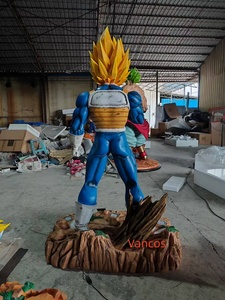 Statue d'anime sur mesure grandeur nature <span class=keywords><strong>Dragon</strong></span> <span class=keywords><strong>Ball</strong></span> Z Super Saiyan Vegeta Goku, sculpture en résine, vente en gros pour les boutiques, les centres commerciaux et la décoration intérieure - Product Image 2